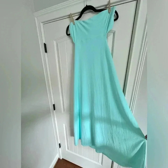 NWT Revolve Susana Monaco Strapless Tube Open Back Long Maxi Dress Mint Creme - Picture 11 of 16